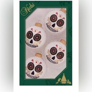 6 boxes  Krebs skull ornaments explosive colors USA New in open box